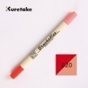 [布紙是朋友]吳竹 kuretake 軟頭筆 手帳筆 雙頭軟筆 雙色軟刷頭麥克筆 MS7700 單支-規格圖4