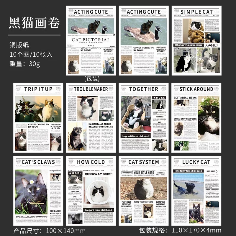 現貨 新品 貓貓畫刊系列 創意高顏值打底 拍照道具 手帳文具 美好的一天-細節圖6