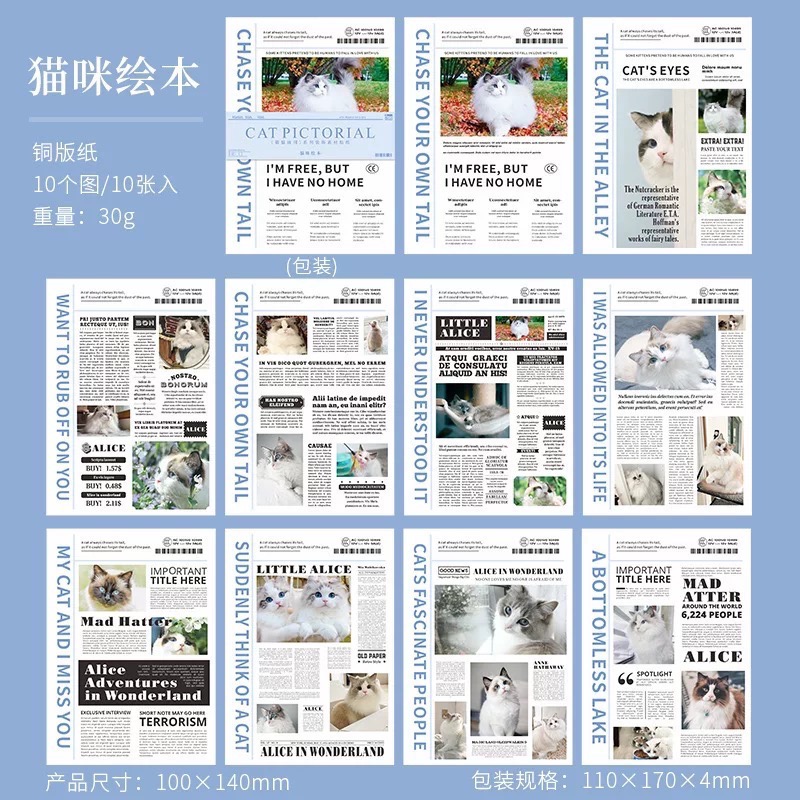 現貨 新品 貓貓畫刊系列 創意高顏值打底 拍照道具 手帳文具 美好的一天-細節圖11