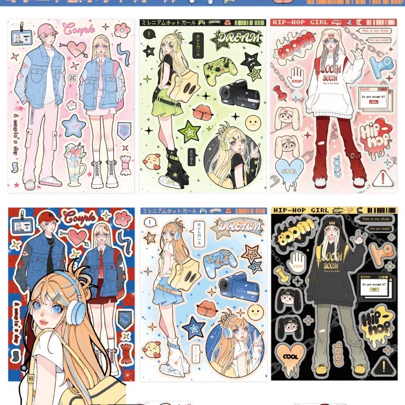 【採購日記】預售 辣子星原創海莉人物咕卡貼紙-細節圖2