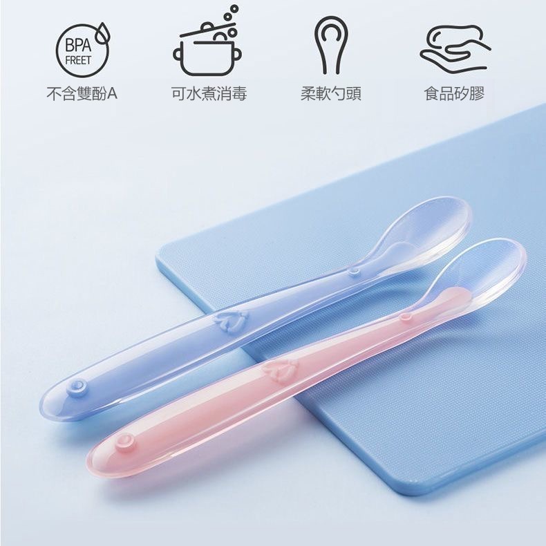 【覓寶】現發 寶寶硅膠軟勺 軟湯匙 副食品湯匙 米糊勺 副食品餵食器 矽膠餵食匙 嬰兒湯匙 新生兒輔食勺子 嬰兒用品-細節圖7