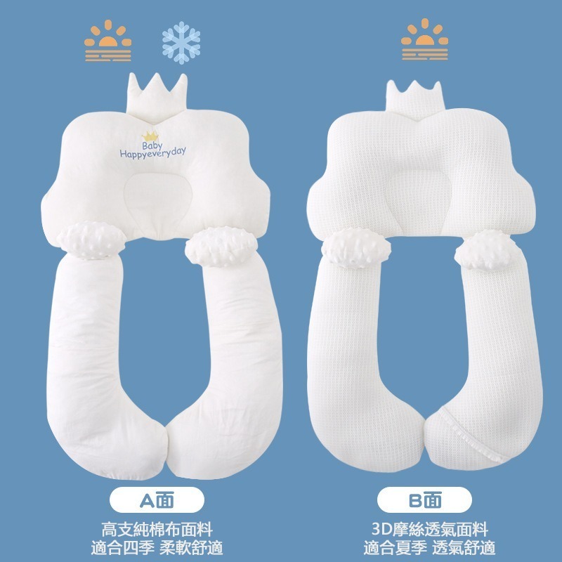 【覓寶】現發嬰兒定型枕頭 安撫抱枕 糾正偏頭 嬰兒枕 防驚嚇睡枕 寶寶安撫枕 床圍枕 寶寶防翻枕 側睡枕 定型枕 餵奶枕-規格圖7