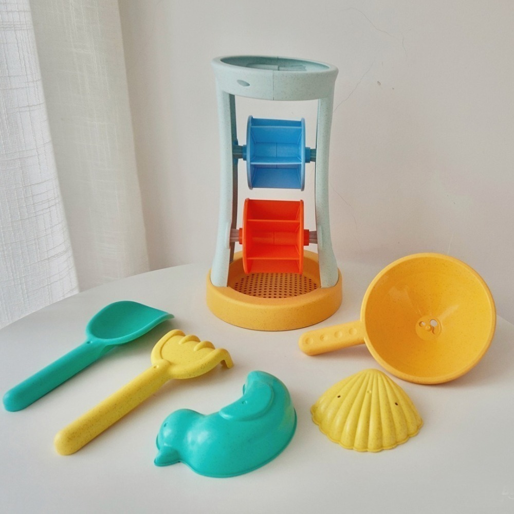 【覓寶】24小時出貨 沙灘玩具車 玩沙工具 挖沙玩具 北歐沙灘玩具組 兒童沙灘 沙坑玩具 小麥手拉車 冰淇淋 水桶-細節圖8