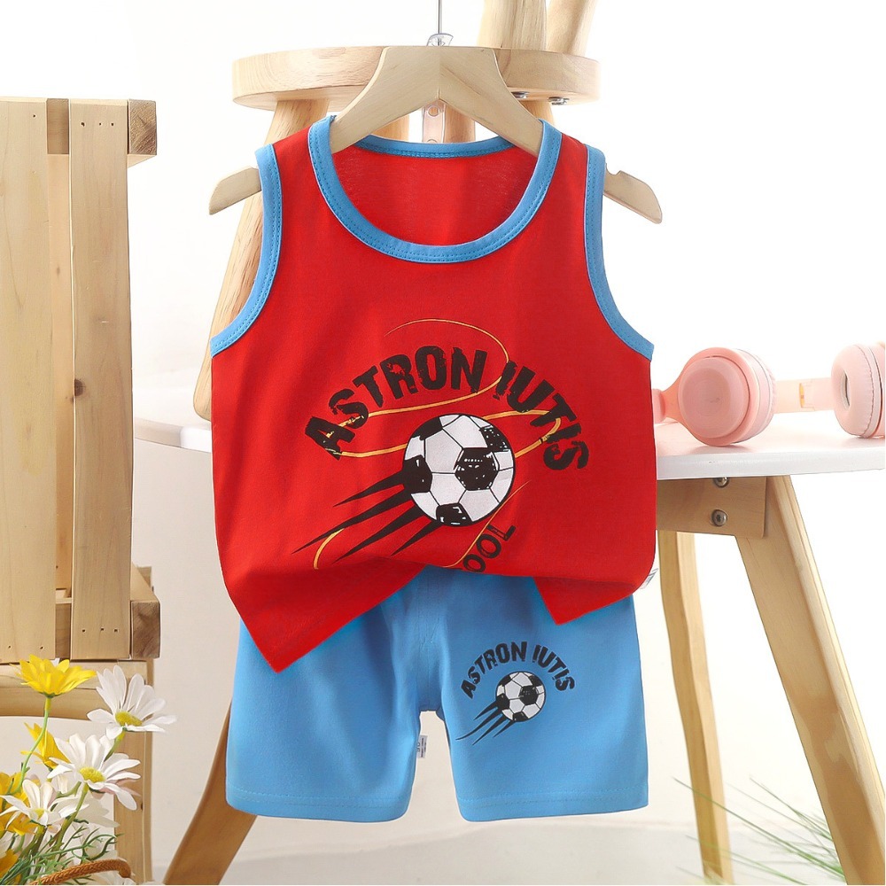 【覓寶·預售】兒童背心套裝 男童背心 兒童上衣 褲子 純棉套裝 兒童背心 夏季兒童衣服 寶寶衣服 女童背心 嬰兒衣服-規格圖8