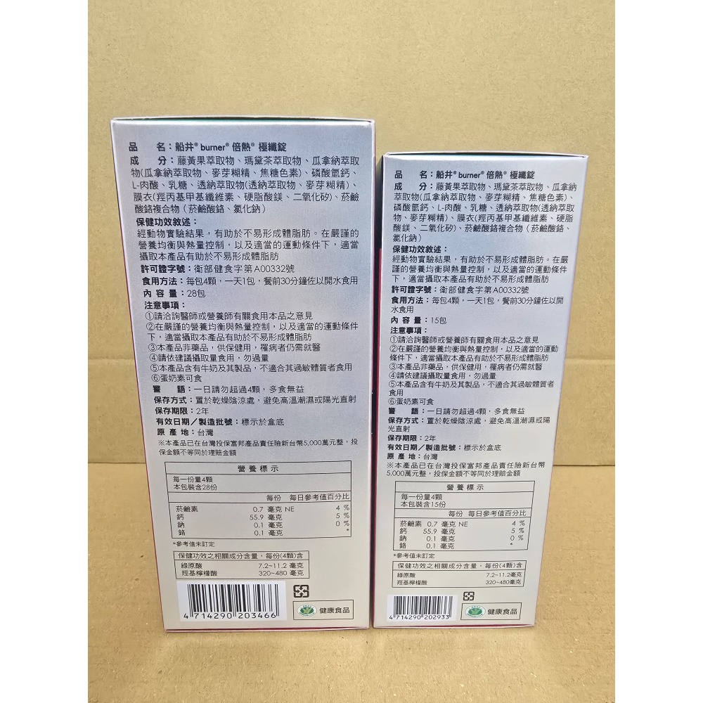 船井生醫 倍熱 極纖錠 《112顆/盒》《60顆/盒》 效期2027.08.11-細節圖4