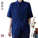 唐裝 旗袍 修道 禮佛 短袖襯衫 復古服裝-規格圖11