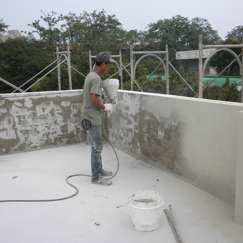 【台灣製造免運】L-210 水性壁用雙液彈泥–白色（噴塗式） 彈性水泥 防水彈泥 壓克力水泥 噴槍噴塗 防水隔熱 牆面-細節圖5