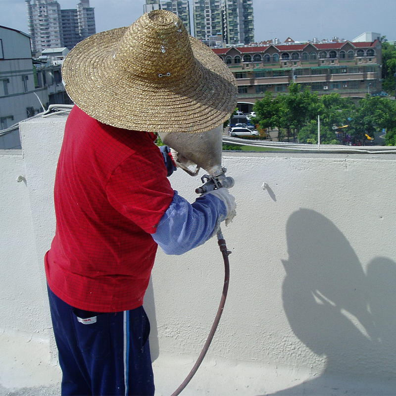 【台灣製造免運】L-210 水性壁用雙液彈泥–白色（噴塗式） 彈性水泥 防水彈泥 壓克力水泥 噴槍噴塗 防水隔熱 牆面-細節圖6