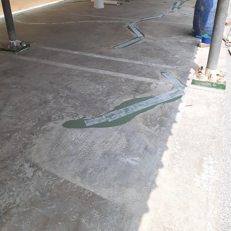 【台灣製造免運】L-245 水性雙液壓克力乳膠泥–水泥色略綠（黏貼不織布專用）水性壓克力乳膠泥 水泥裂縫坑洞修補耐磨耐壓-細節圖2