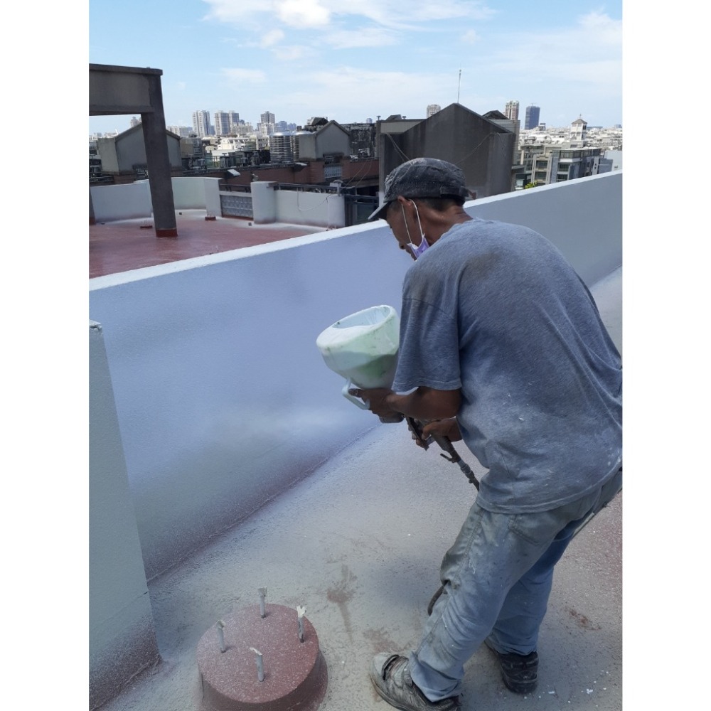 【台灣製造免運】LW-204 水性室外壓克力噴塗介面材–白色 接著用漆 披覆材 仿石天然石接著材料 磁磚水泥面仿石漆打底-細節圖3