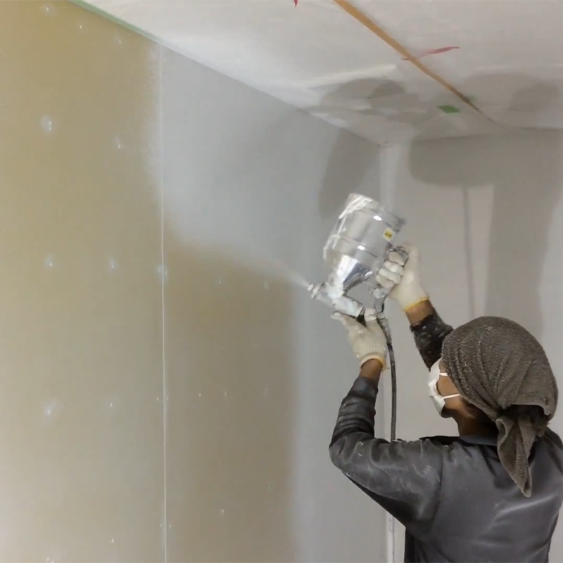 【台灣製造免運】LW-206 水性室內壓克力噴塗介面材–白色 接著用漆 披覆材 仿石天然石接著材料 磁磚水泥面仿石漆打底-細節圖3