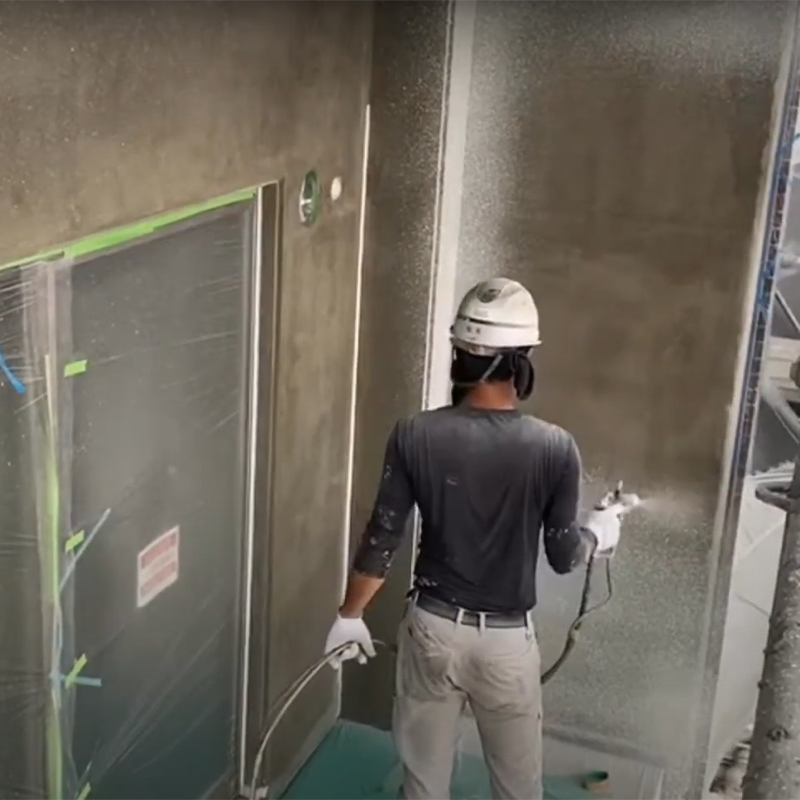 【台灣製造免運】LW-206 水性室內壓克力噴塗介面材–白色 接著用漆 披覆材 仿石天然石接著材料 磁磚水泥面仿石漆打底-細節圖5