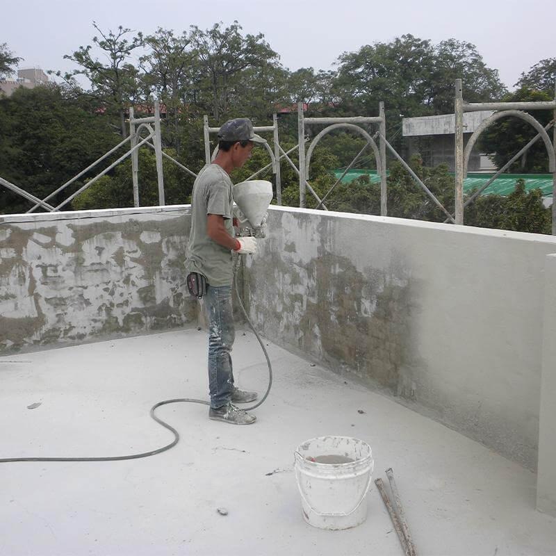 【聯韋樹脂】L-210 水性壁用雙液彈泥–白色（噴塗式） 彈性水泥 防水彈泥 壓克力水泥 噴槍噴塗 防水隔熱 牆面-細節圖3