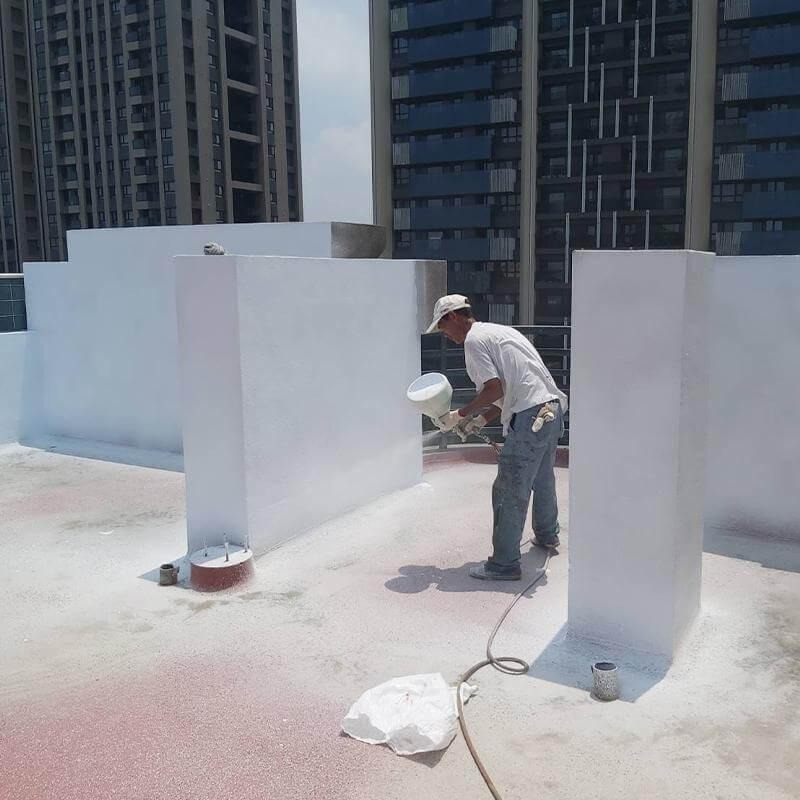 【聯韋樹脂】L-210 水性壁用雙液彈泥–白色（噴塗式） 彈性水泥 防水彈泥 壓克力水泥 噴槍噴塗 防水隔熱 牆面-細節圖5