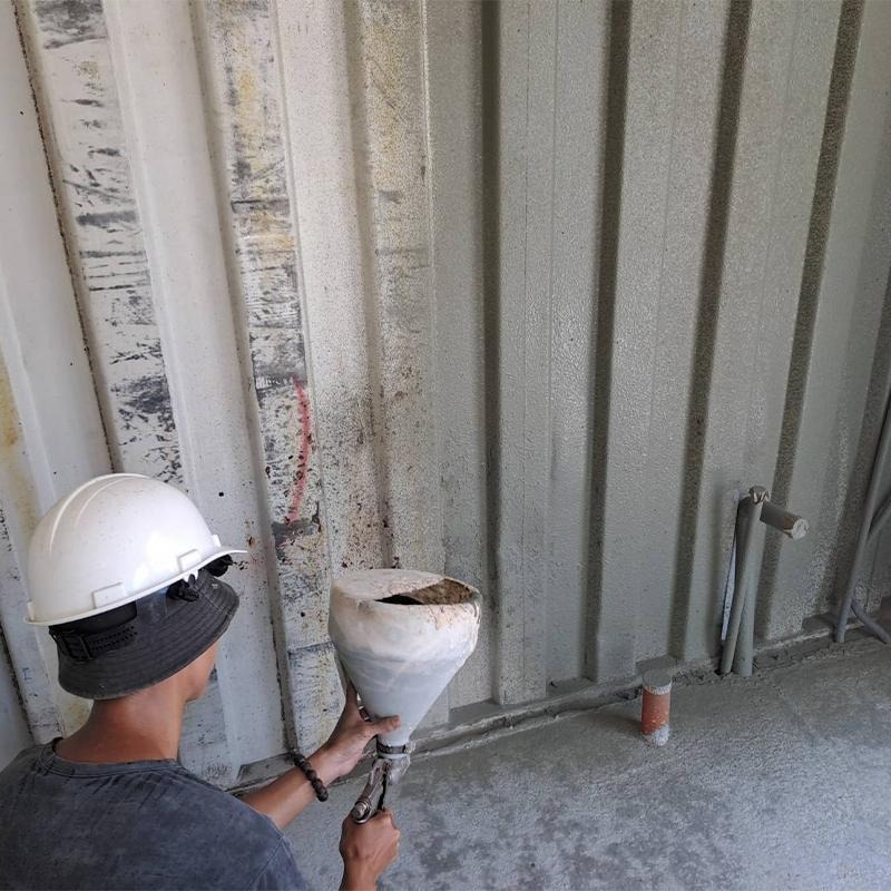 【聯韋樹脂】L-213 水性壁用雙液彈泥–水泥色（噴塗式） 雙液彈泥 防水彈泥 壓克力彈性水泥 噴塗材 機具噴塗施作-細節圖2