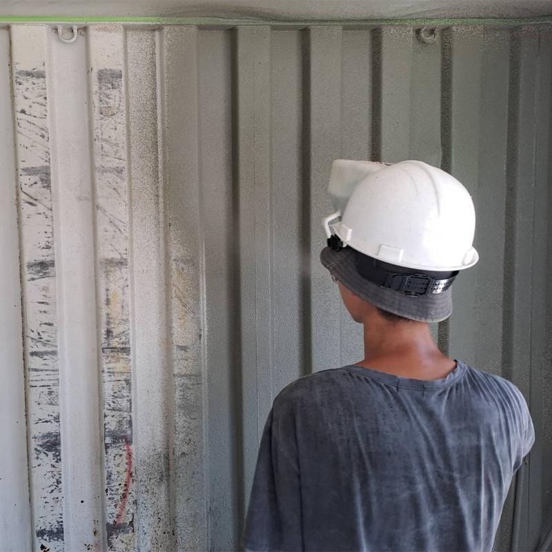 【聯韋樹脂】L-213 水性壁用雙液彈泥–水泥色（噴塗式） 雙液彈泥 防水彈泥 壓克力彈性水泥 噴塗材 機具噴塗施作-細節圖3