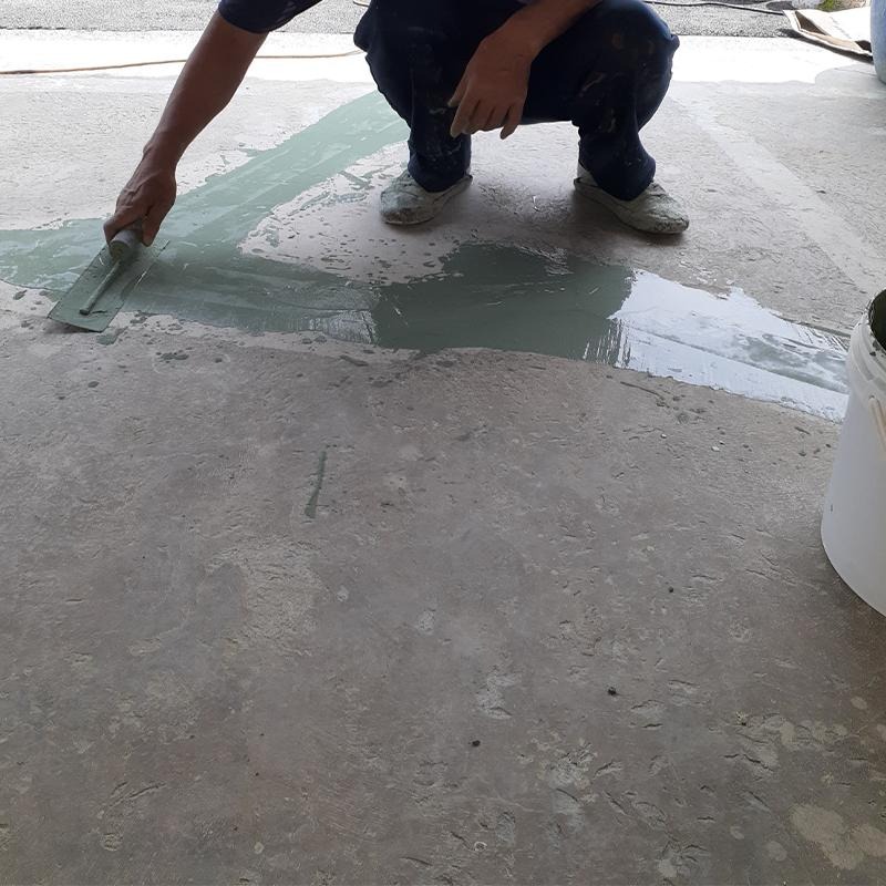 【聯韋樹脂】L-245 水性雙液壓克力乳膠泥–水泥色略綠（黏貼不織布專用）水性壓克力乳膠泥 水泥裂縫坑洞修補耐磨耐壓-細節圖5