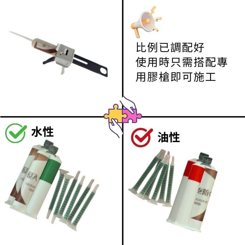【聯韋樹脂】LE345-6 環氧樹脂 1:1封塞劑 AB膠 50ml 膠槍 結構補強 修補黏著劑 木材/金屬/塑膠-細節圖3
