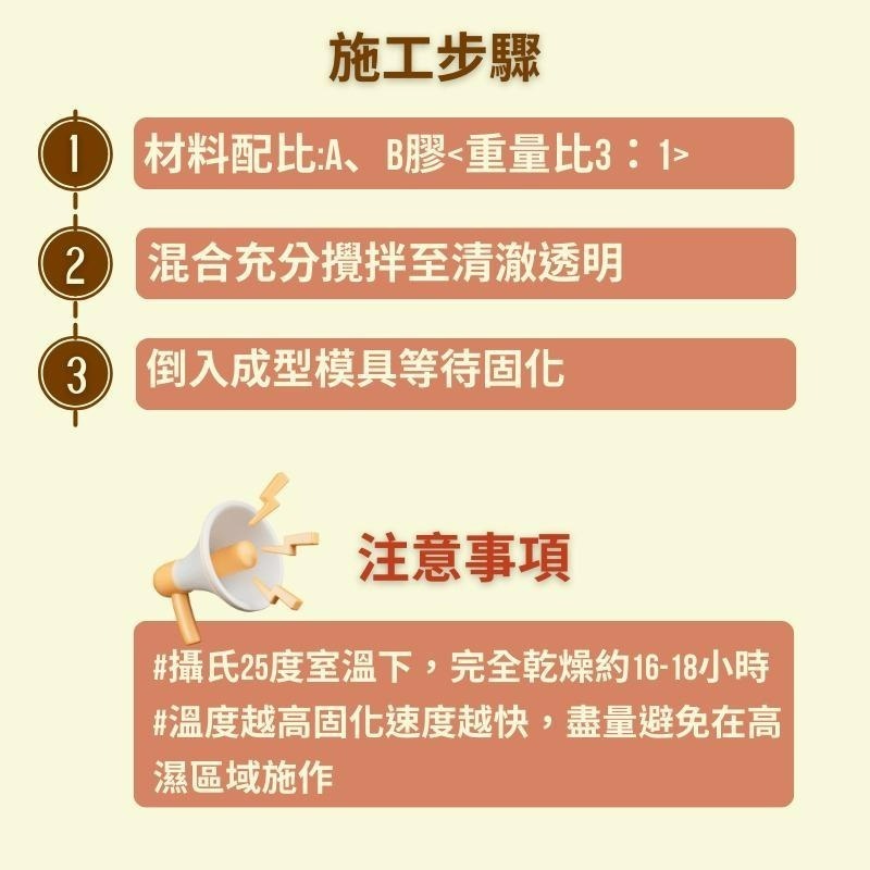 【聯韋樹脂】LE-930 超清型環氧樹脂（1.2/3KG組） 高透明水晶滴膠 超清膠 AB膠 水晶膠 寶石膠 標本膠 耐-細節圖5