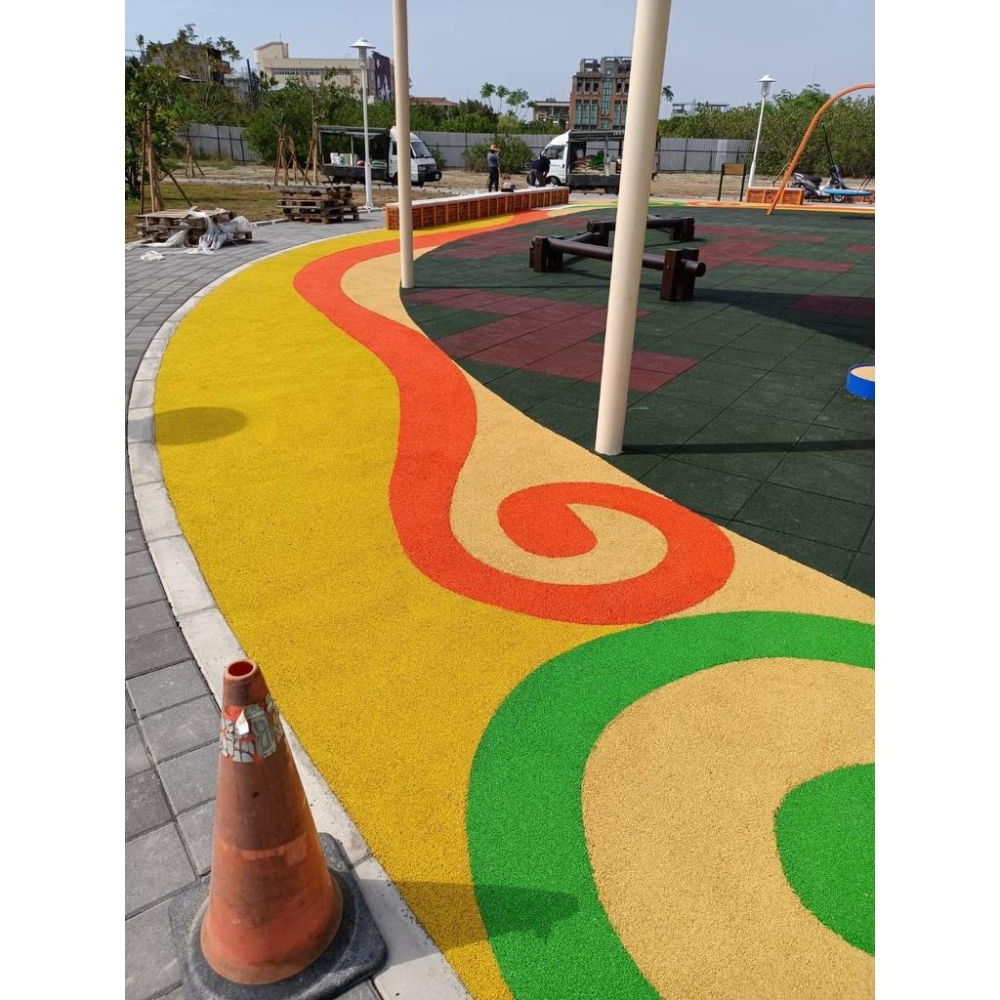 【聯韋樹脂】彩色橡膠顆粒 彩色顆粒 EPDM彩色顆粒 SBR顆粒 PU顆粒 PU跑道顆粒 公園軟墊 遊戲區軟墊-細節圖5