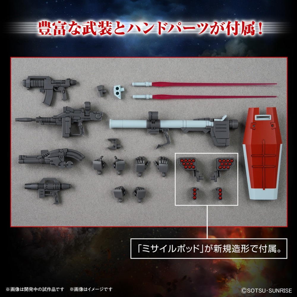 【自由模型】全新現貨 BANDAI 組裝模型 HG 1/144 吉姆 肩部加農砲裝備 飛彈莢艙裝備-細節圖6