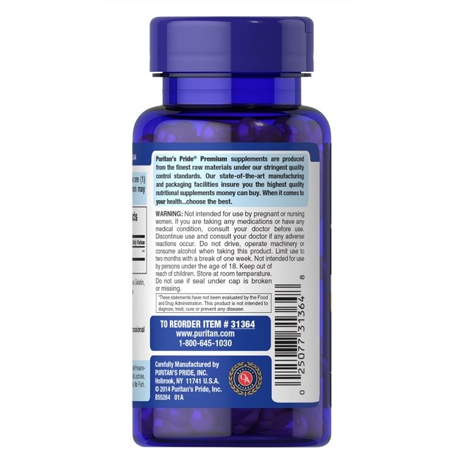 <現貨高劑量特價(2026/03)>美國 Puritans Pride 超強力快速釋放膠囊，10 毫克，120 粒-細節圖3