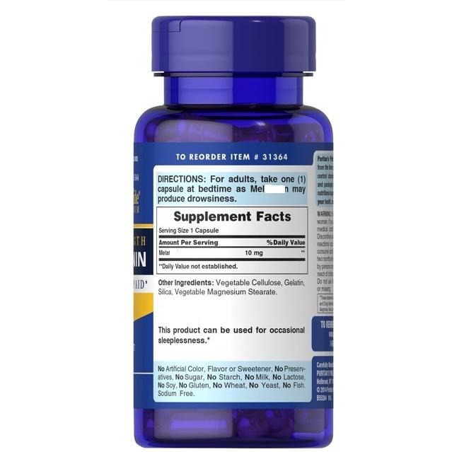 <現貨>高劑量低價 美國 Puritans Pride 超強力助久眠快速釋放膠囊，10 毫克，120 粒-細節圖3