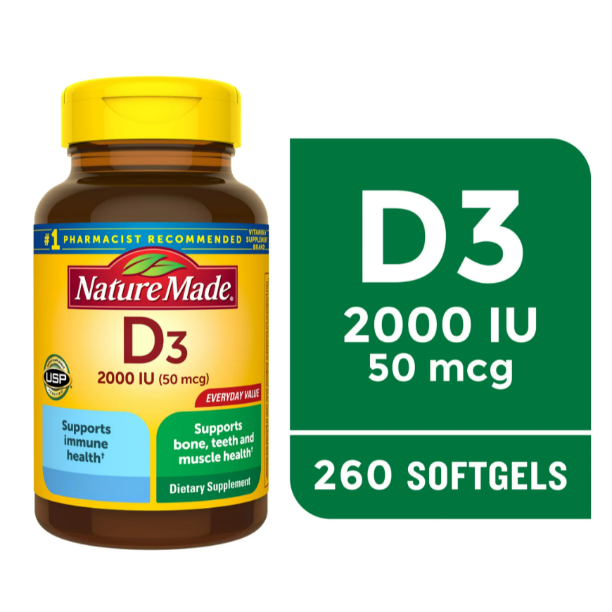*現貨*Nature Made 維生素 D3 2000 IU（50 微克）軟膠囊，260 粒(2028/03)-細節圖7
