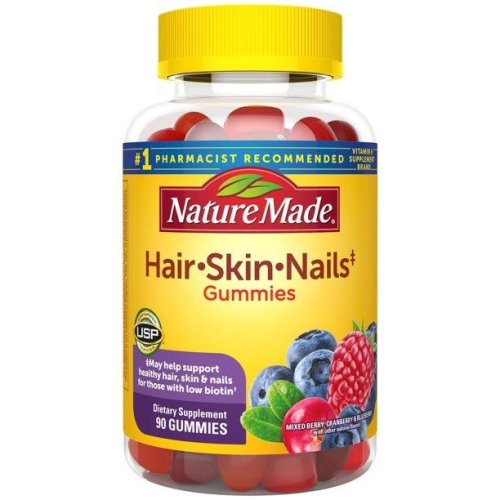 *現貨24/12*Nature Made Hair Skin and Nails 含生物素 2500 微克軟糖，90 片
