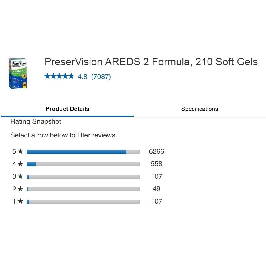 *現貨(2027/01)*博士倫 PreserVision AREDS2護眼維生/葉黃素210顆-細節圖3