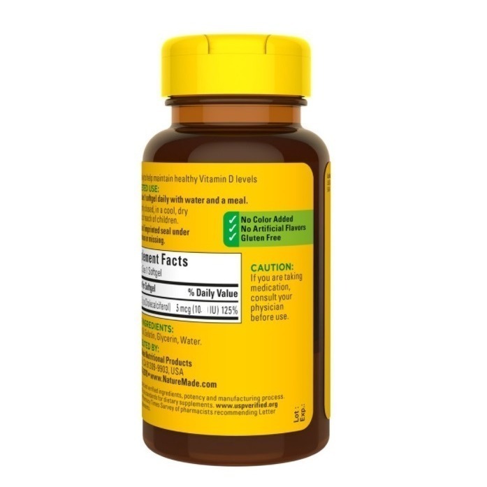 【現貨(2026/10)] 美國 Nature Made 萊萃美維他命D3-1000iu，膠囊100粒-細節圖2