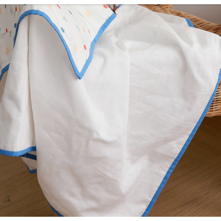 🌸現貨🌸台灣製 品牌童裝同款 雙層紗/二重紗 夾紗 圍兜兜 吸水性強 口水巾 手帕 溢奶巾 手帕夾 手帕巾-細節圖2