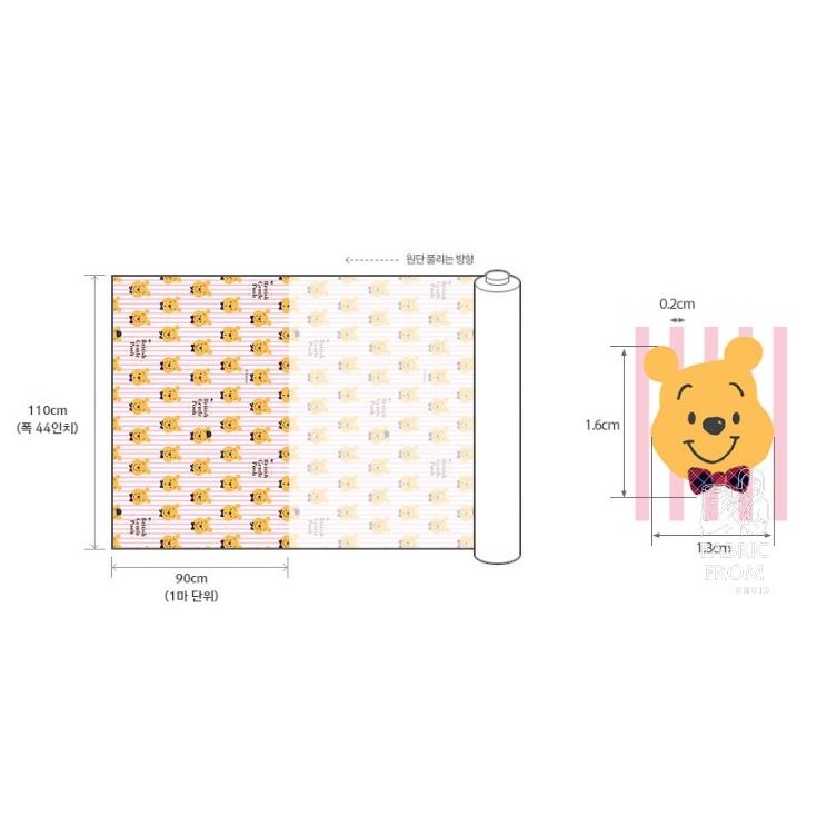 🌸現貨🌸韓國布 純棉布 迪士尼小熊維尼系列 紳士條紋維尼 跳跳虎 蜂蜜 小豬 老虎 豬 動物 韓國布料-細節圖8