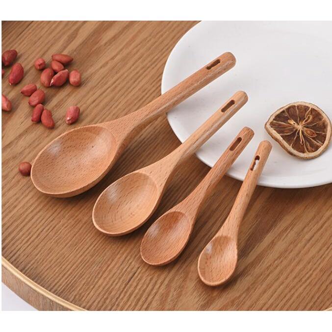 現貨稀！ 長11/12.5/15CM！ 櫸木圓柄木勺中式實木餐具小勺子【CH629】-細節圖2