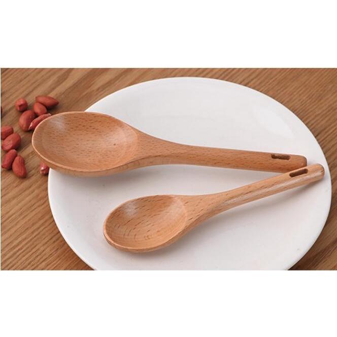 現貨稀！ 長11/12.5/15CM！ 櫸木圓柄木勺中式實木餐具小勺子【CH629】-細節圖5