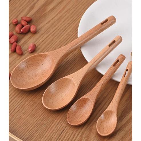現貨稀！ 長11/12.5/15CM！ 櫸木圓柄木勺中式實木餐具小勺子【CH629】-細節圖6