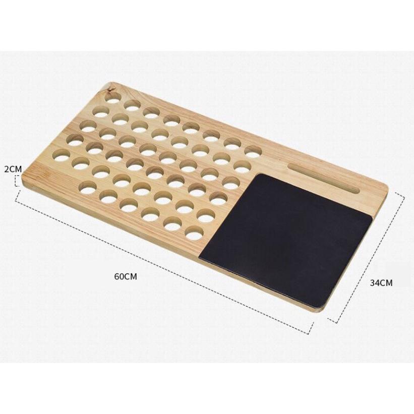 60CM木製筆記本支架辦公托架mac手提電腦架散熱器桌面 實木電腦桌墊【CH599】-細節圖5