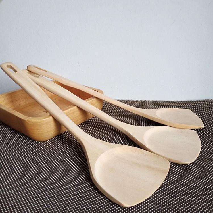 現貨無漆！ 34CM櫸木鍋鏟不沾鍋木鏟木質炒菜鏟長柄煎鏟烹飪鏟【CH565】-細節圖5