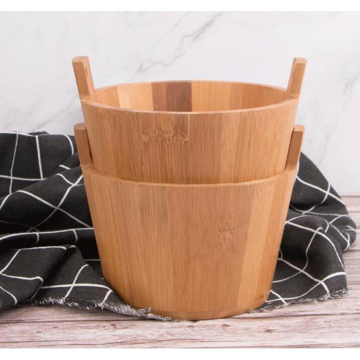 天然竹製小水桶 小禮品 新婚禮物 子孫桶 收納桶 擺設裝飾【CH506】-細節圖4