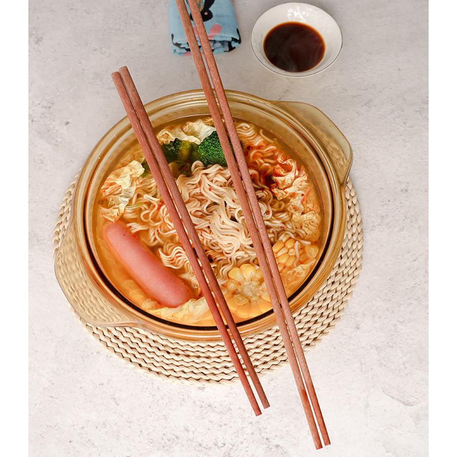現貨精磨！25/32/42CM稀有無漆紅檀木筷！古早味加長料理公筷~烹飪工具炒菜火鍋筷紅木油炸筷撈麵筷【CH529】-細節圖8