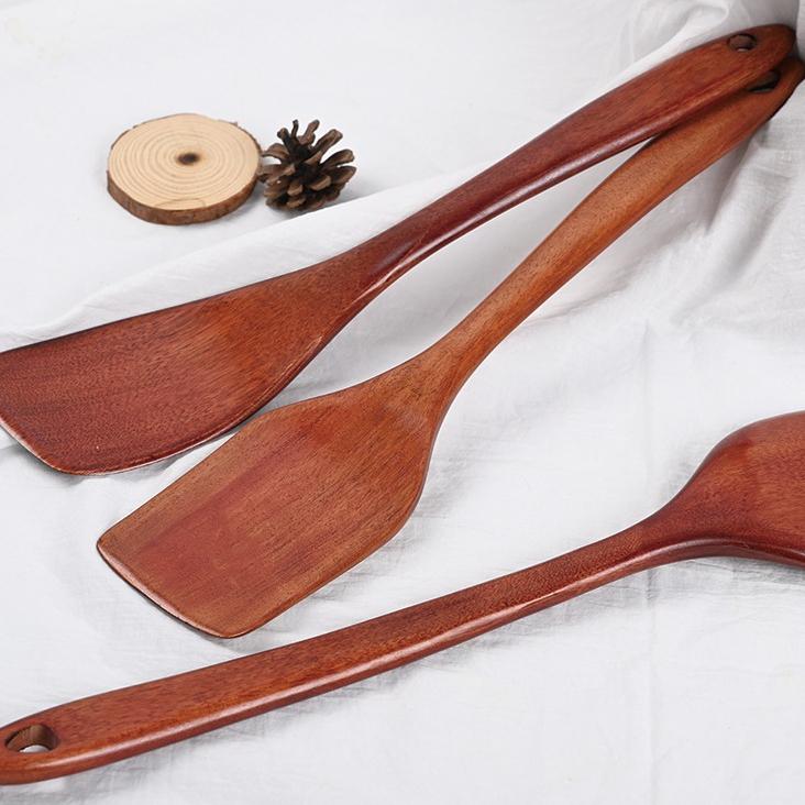 現貨獨！39*8CM加長手柄大木鏟~3款不沾鍋實木鏟木彎鏟子 防燙靜音炒菜大鍋鏟【CH540】-細節圖2