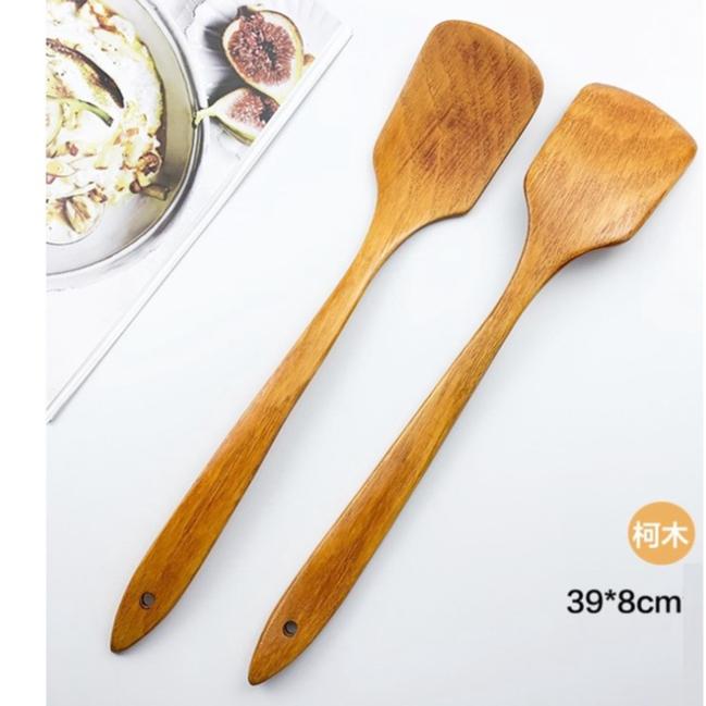 現貨獨！39*8CM加長手柄大木鏟~3款不沾鍋實木鏟木彎鏟子 防燙靜音炒菜大鍋鏟【CH540】-細節圖3