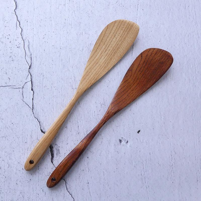 現貨！31CM復古早味栗木鏟~人體工學鏟 細頭懸掛曲線鏟 不沾鍋不傷鍋玉子燒櫸木斜鏟 實木廚具木器  【CH509】-細節圖2