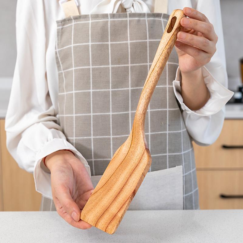 現貨！31CM復古早味栗木鏟~人體工學鏟 細頭懸掛曲線鏟 不沾鍋不傷鍋玉子燒櫸木斜鏟 實木廚具木器  【CH509】-細節圖3