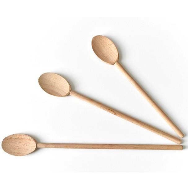 現貨！特製無漆20~40CM多款法式櫸木勺~攪拌木勺不沾鍋料理勺烘培烹飪長鍋勺【CH473】-細節圖7