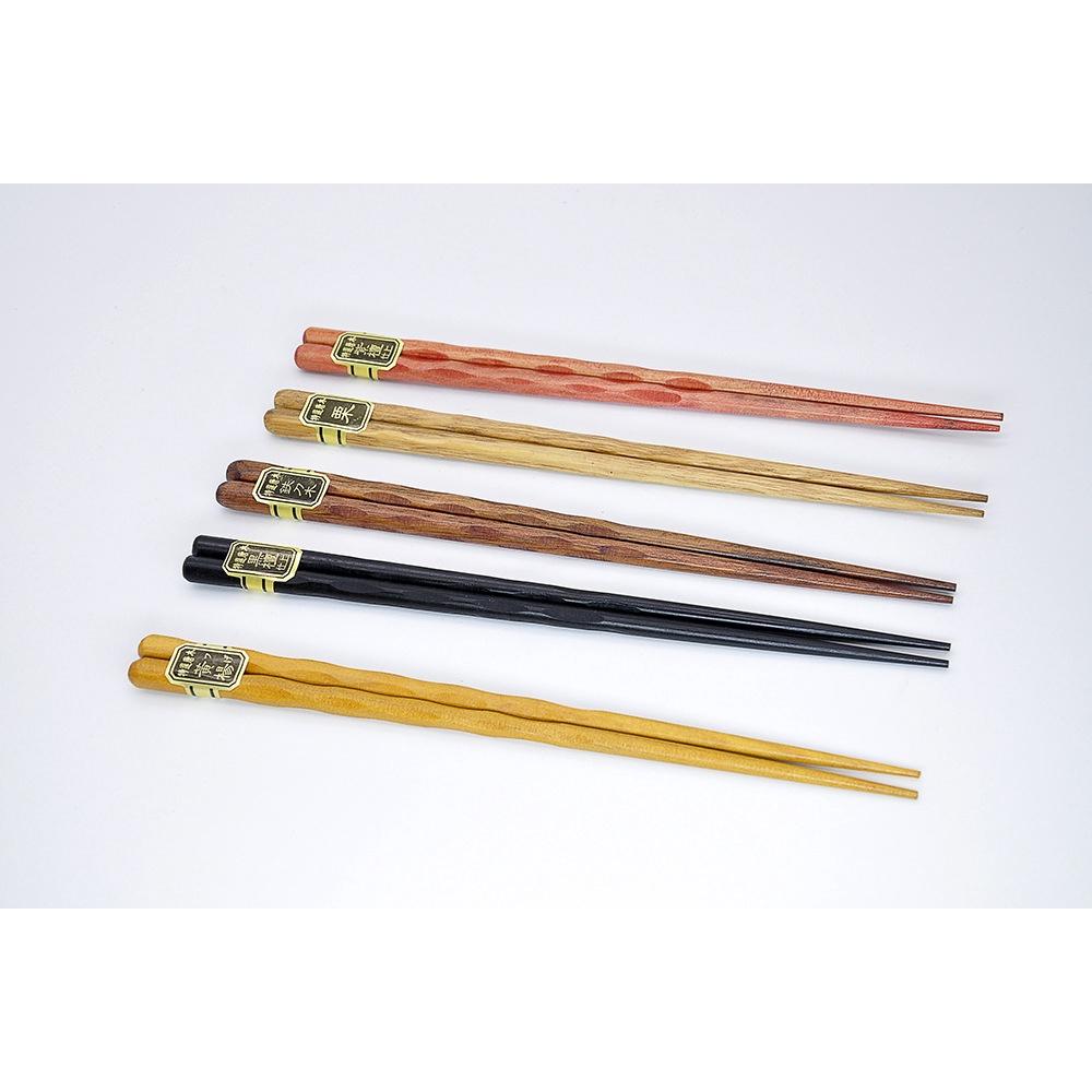 現貨！22.5CM尖頭五色木筷禮盒組~ 五雙裝三角筷、六角筷、八角筷日式尖頭禮品日韓筷子套裝【CH317】-細節圖4