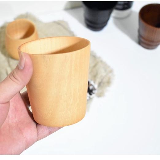 現貨多色！270ML隔熱小木杯~簡約日式木質牛奶杯茶杯泡茶隔冷木杯子小水杯漱口杯【CH090】-細節圖5