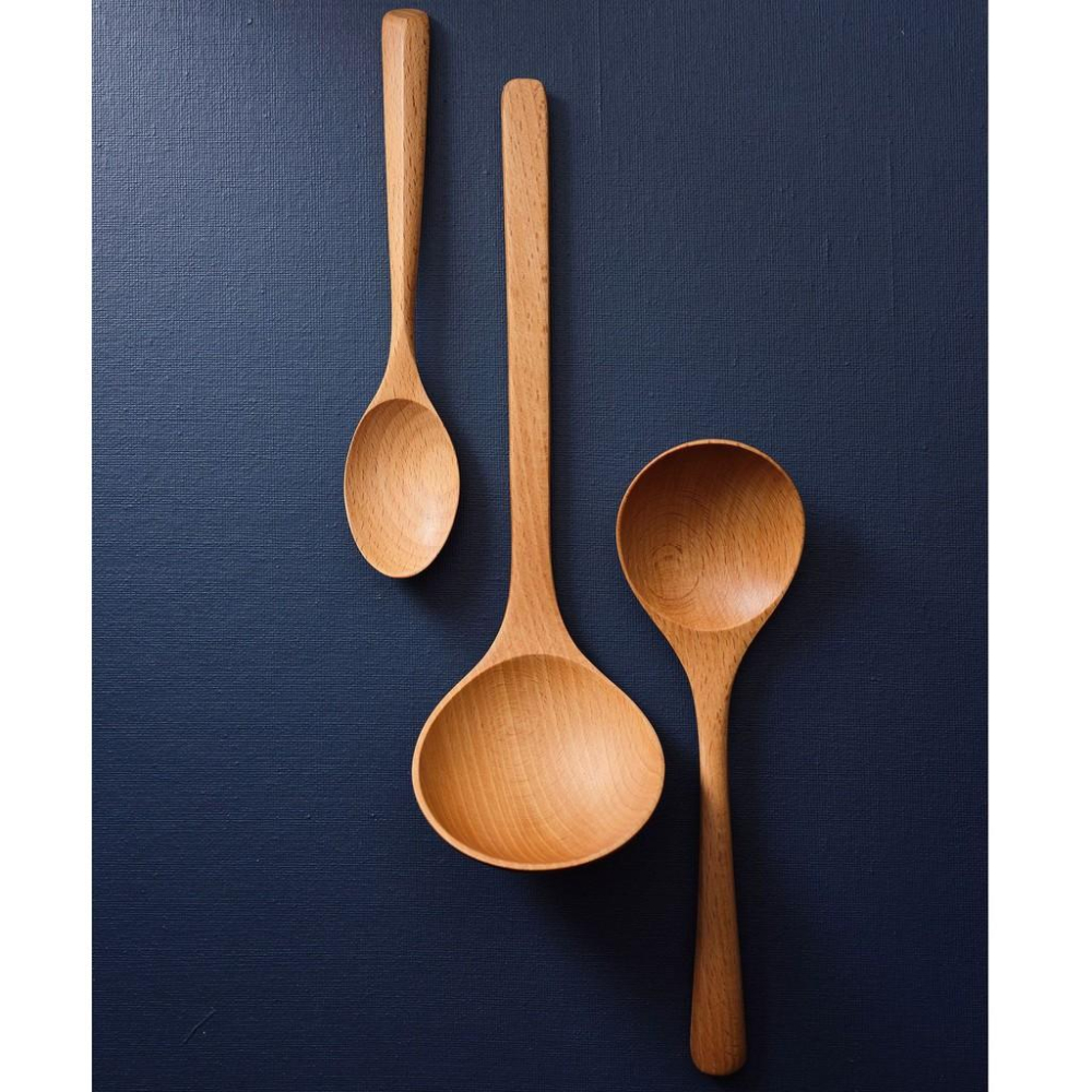 現貨！超順滑出日本！【稀有山毛櫸木栗木套裝】回家吃飯系列餐具~無添加木勺木叉木夾勺 【CH284】-細節圖5
