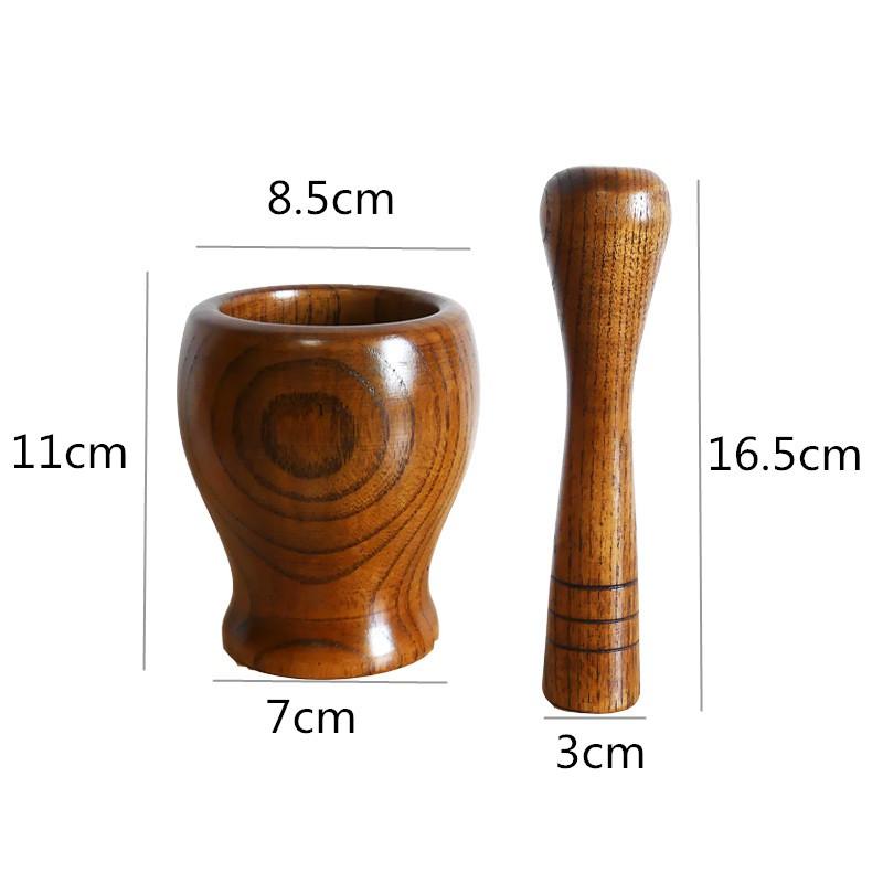 現貨！工藝精品！實木製搗蒜器 中藥研磨器 搗泥器 小木臼擂缽蒜 粉末研磨罐生活雜貨【CH058】-細節圖6