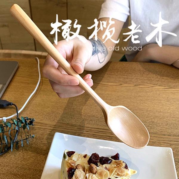 現貨！【23.5CM加長大口勺是我！】精心打造勺口~韓式加大頭大口吃飯長柄大木勺~炒菜也好用調羹木湯匙【CH024】-細節圖2